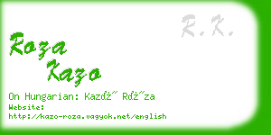 roza kazo business card